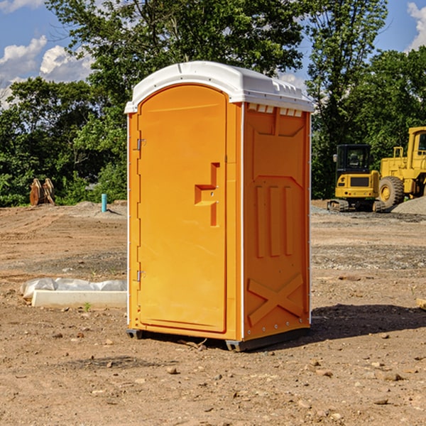 how often are the portable toilets cleaned and serviced during a rental period in Elberon Virginia